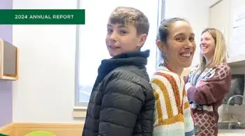 cover of report with young boy, mom, and provider