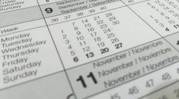 Close-up of a calendar