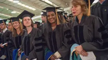 graduate students at graduation