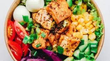 Bowl of healthy food