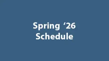 Spring 2026 Schedule