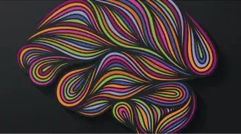Colorful swirling brain image; Credit: DigitalVision Vectors/Getty Images