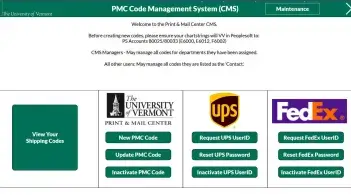 Get a code to ship your mail using the CMS App