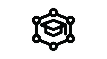 icon of graduation cap surrounded by web of connected dots