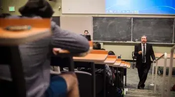 person teaching in a classroom