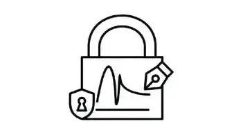 Graphic of a lock and signature
