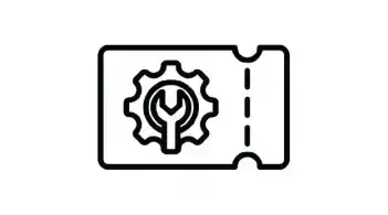Graphic of movie camera with gear and wrench inside