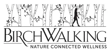 logo: birchwalking, nature connected wellness