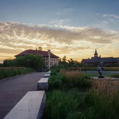 campus sunset