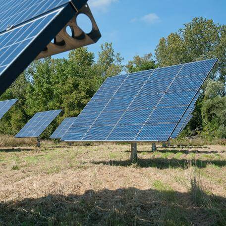 Solar panels in a Vermont field