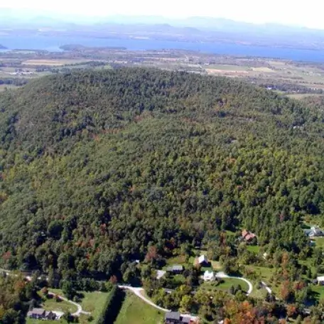 Aerial photo of Pease Mountain