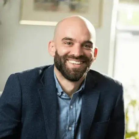 a man smiling