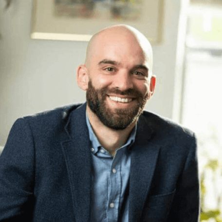 a man smiling