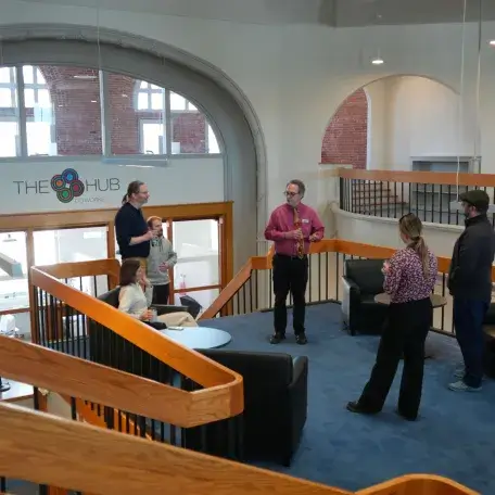 Coworking consortium partners gather at the Hub in Rutland