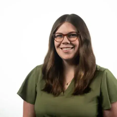 Woman in a green top