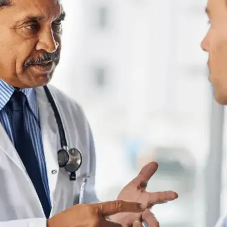 doctor and patient talking