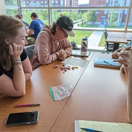 Students working on a class project
