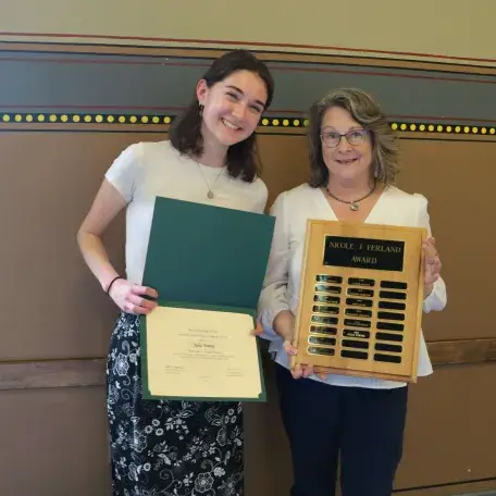 Julia Young with award