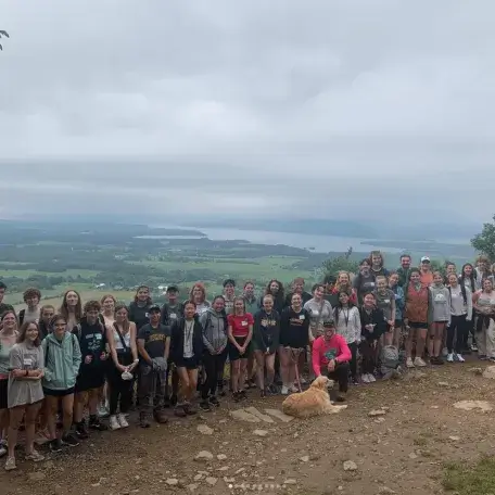 Students hiking