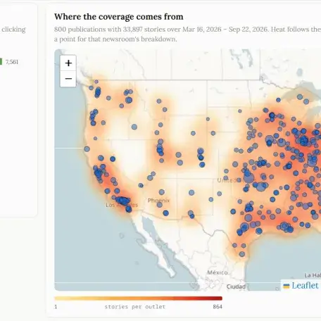 Student News Mapping Project map