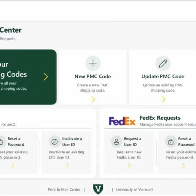 Print & Mail Code Management System