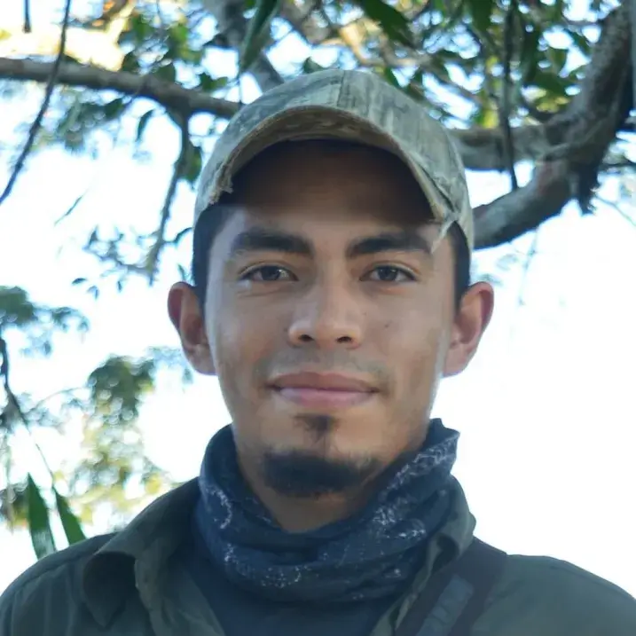 Nico in field gear in the forest