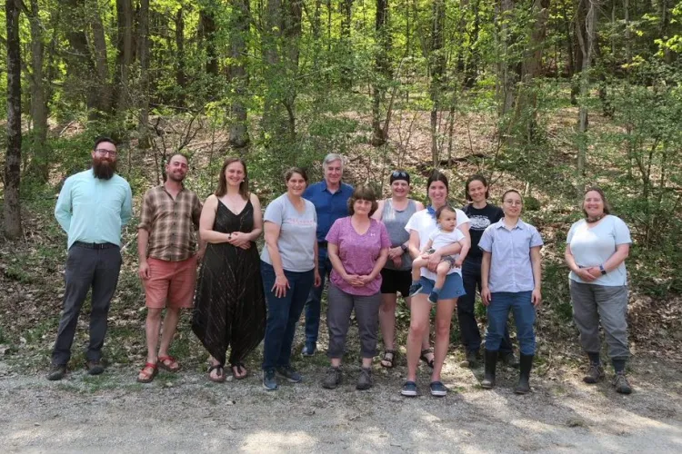 members of the Northeast SARE team standing outdoors