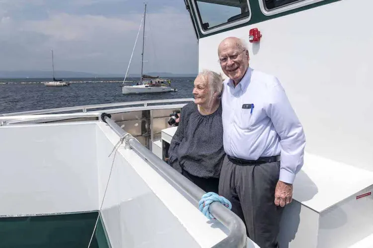 The Leahy's onboard the research vessel