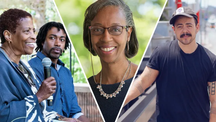 A collage of UVM faculty and staff headshots