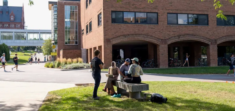 Students outside Campus 