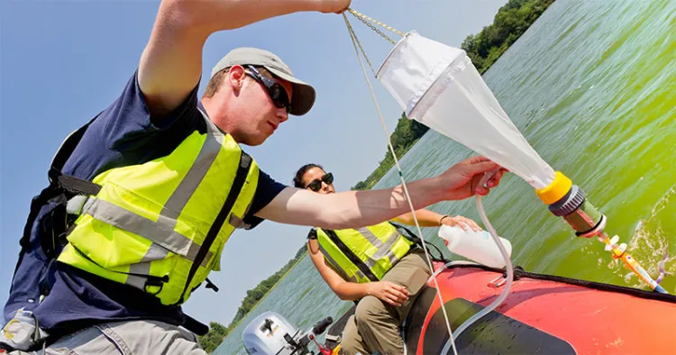 Water researchers on Lake Champlain