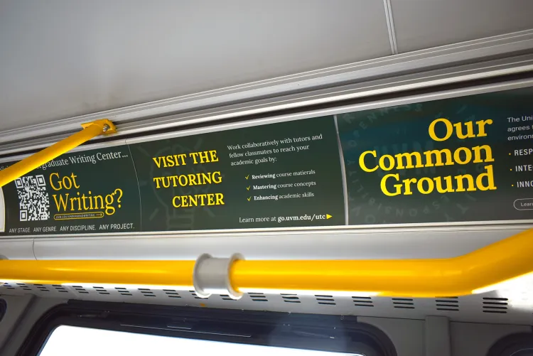 Advertisements displayed inside a CATS Bus