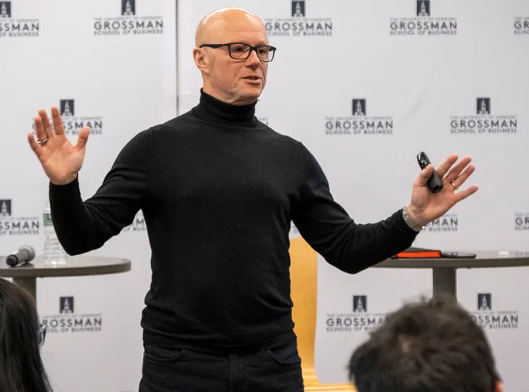 A speaker at the annual Kalkin Retailing Initiative