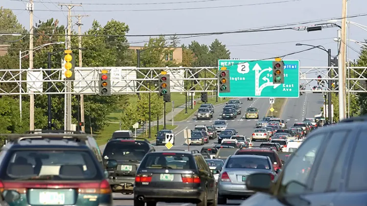 Traffic in Burlington, Vermont