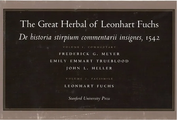 The Great Herbal of Leonhart Fuchs text displayed