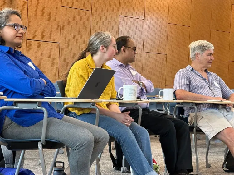 Anaka Aiyar, Quinn DiFalco, M. Salim Uddin, and Josh Farley participate in the discussion.