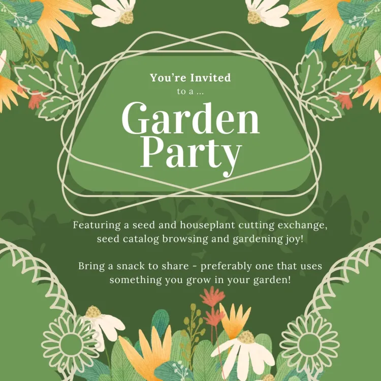 elaborate garden party invitation