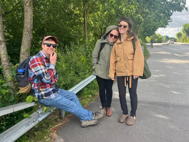 Andrew, Janica, and Katie waiting for a bus in Lund (public transportation is great!).