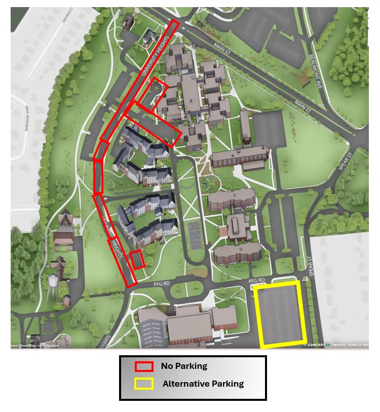Parking Diagram for the Catamount Cycling Classic