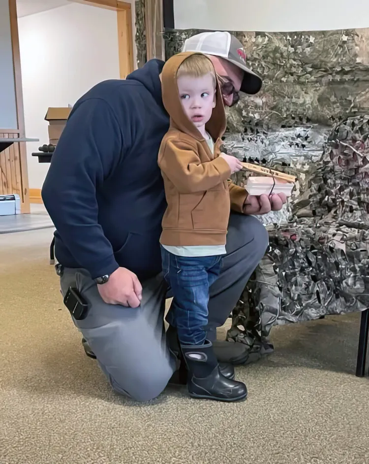 a very young turkey caller