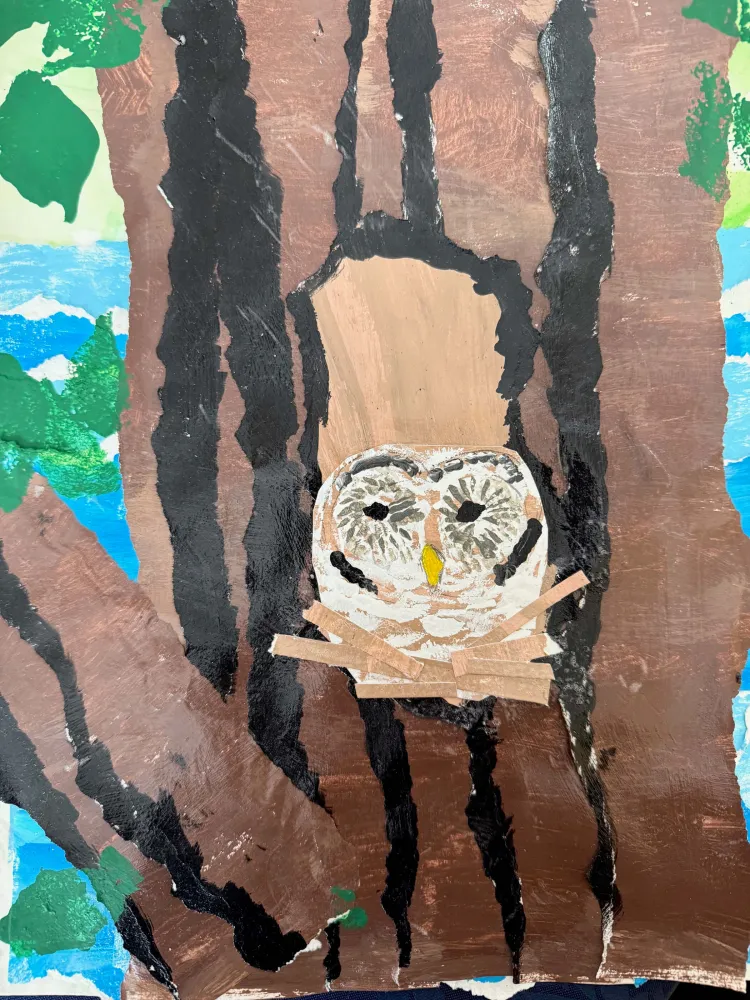 a painting of a tree