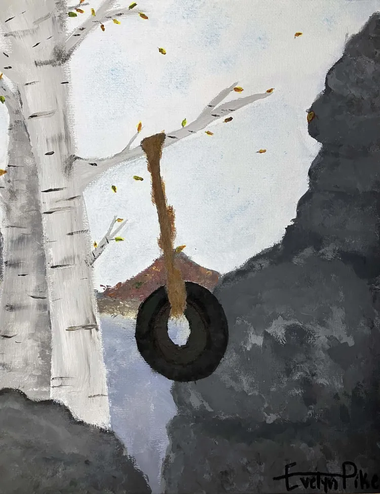 a painting of a tree