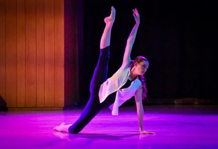 Student performing ballet