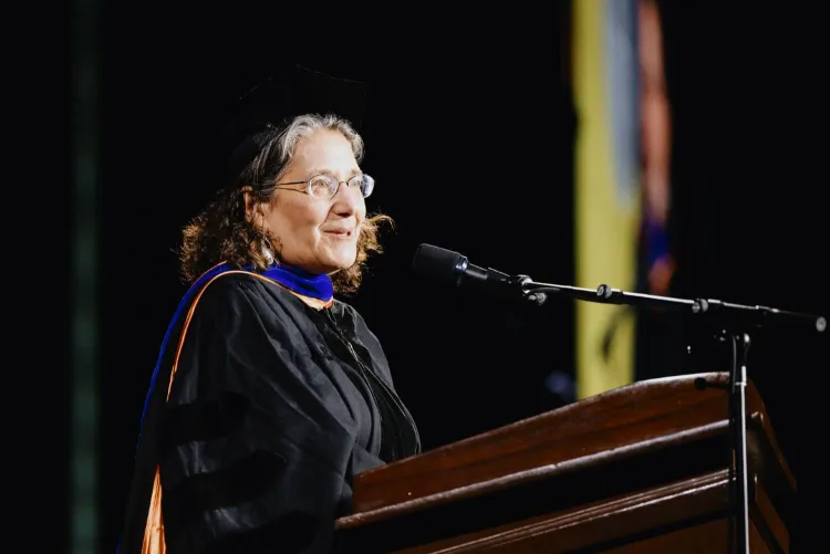 Guest speaker Deb Markowitz at the RSENR commencement ceremony