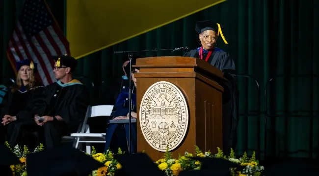 Dean Noma Anderson speaks to Class of 2025