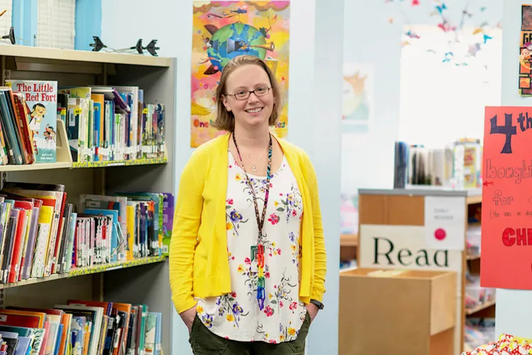 School librarian Emily Wood
