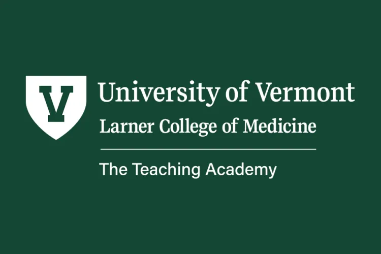 logo on dark green background, University of Vermont Larner College pf Medicine, The Teaching Academy