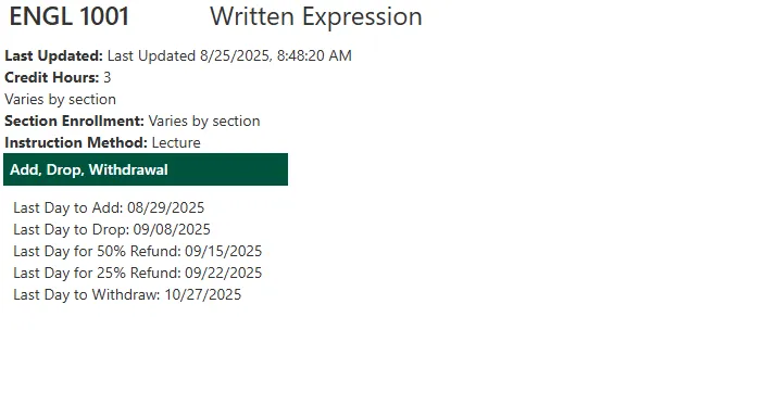 Online Withdrawal Date