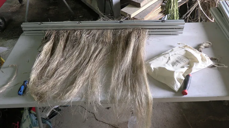 Processed hemp fiber