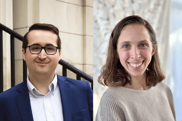 2 headshots: of James Boothe, M.D. (left), and Emily Unger, M.D.